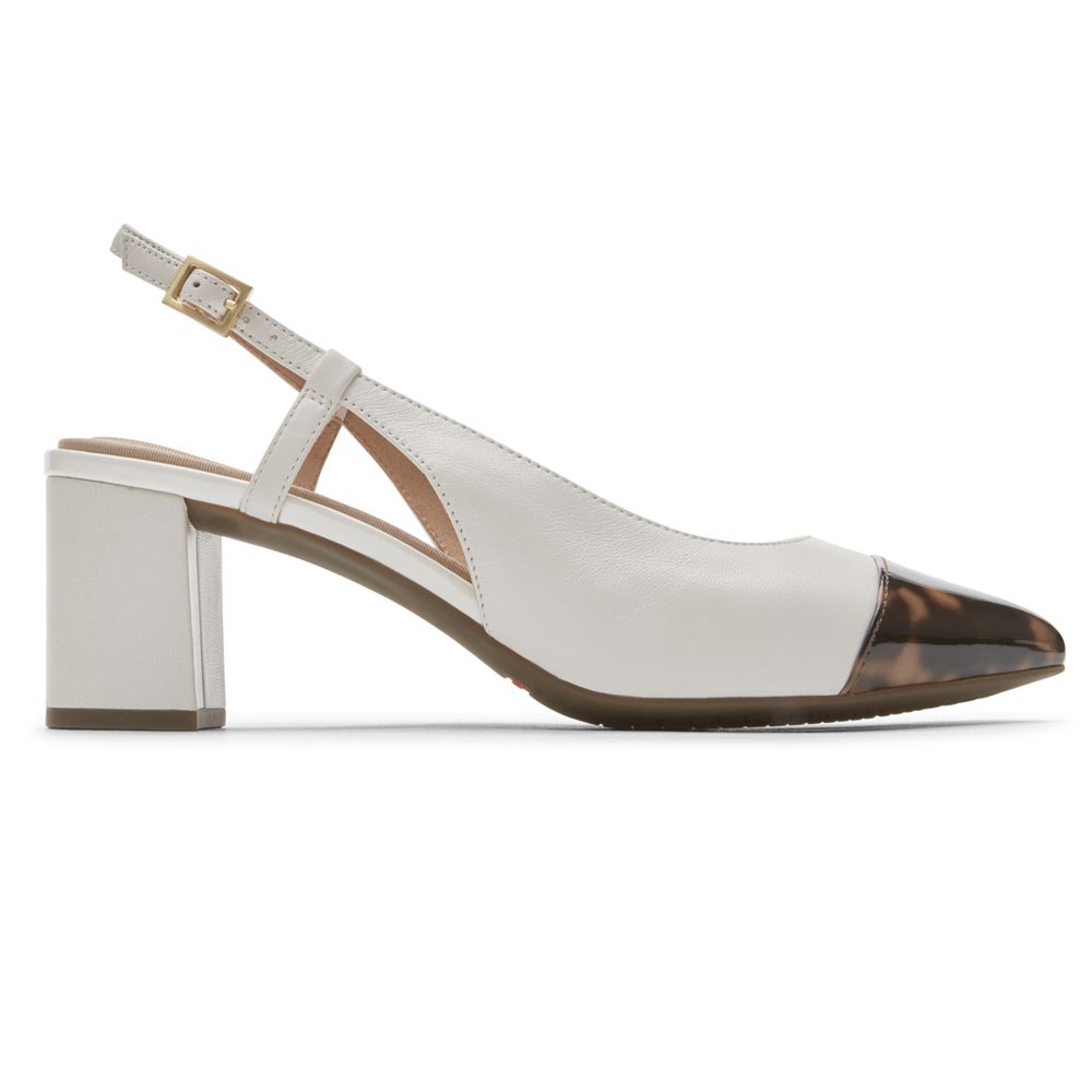 Escarpins Mulher Rockport Total Motion Salima Posted Slingback Creme,Portugal WNURB-3741